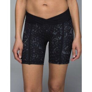 Lululemon‎ Pedal Pace Cycling Shorts Star Crushed Coal Black Women’s W7D24S
